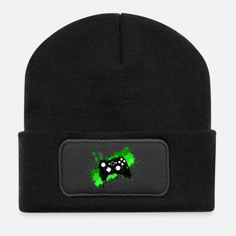 Box Graffiti Gamer - Beanie recyclé à patch - noir