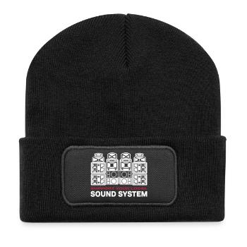 support sound system - Beanie recyclé à patch - noir - Devant
