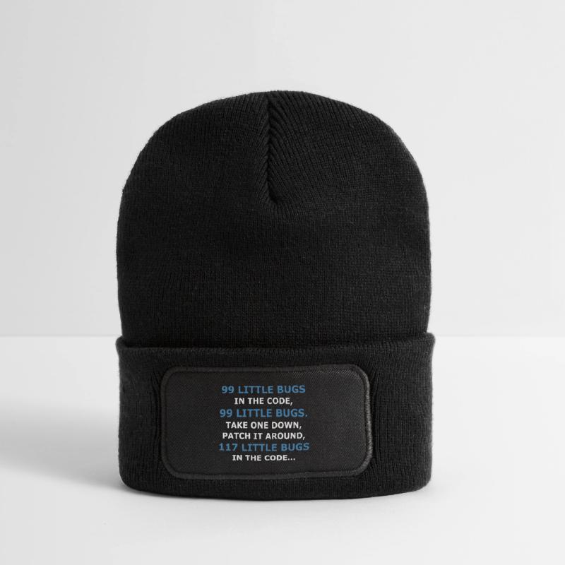 99 PETITS BUGS DANS LE CODE Beanie recyclé à patch