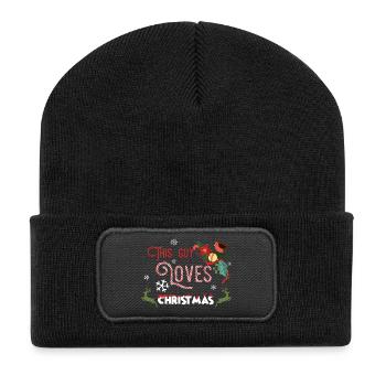 Noël Guy Amour de Noël cadeau de Noël - Beanie recyclé à patch - noir - Devant