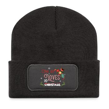 Noël Guy Amour de Noël cadeau de Noël - Beanie recyclé à patch - charbon - Devant