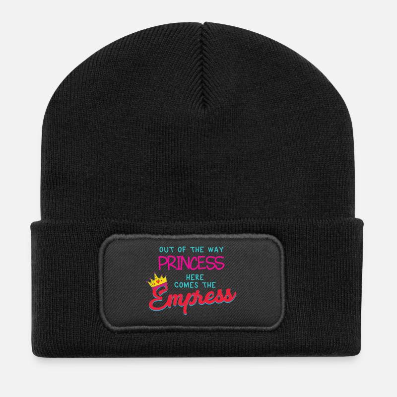 Sur la façon dont la princesse - ici vient l'impératrice - Beanie recyclé à patch - noir