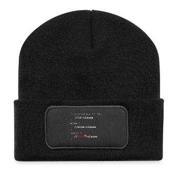Santa Clause - Christmas programmer gift - Recycled Patch Beanie - black - Front