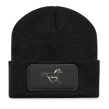 CHEVAL AU GALOP Louis RUNEMBERG © Adagp - Beanie recyclé à patch - noir - Devant