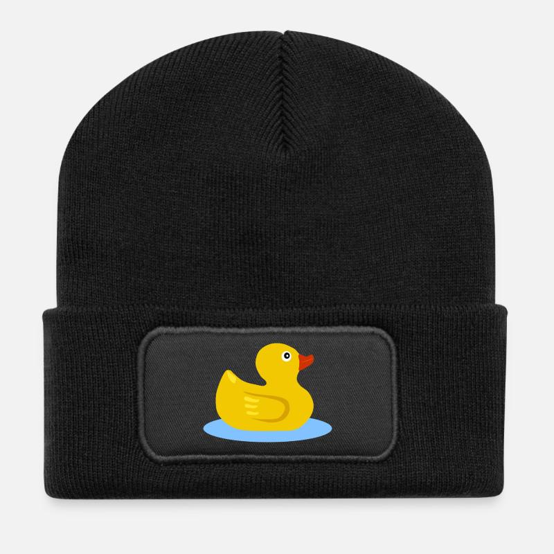 Canards de bain - Beanie recyclé à patch - noir