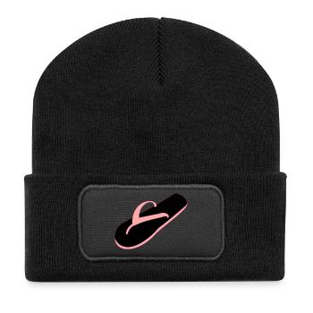 chaussures highheels schoes flipflops boots bottes77 - Beanie recyclé à patch - noir - Devant