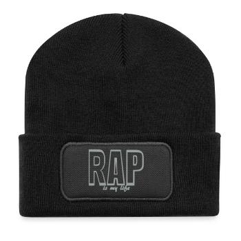 rap is my life - Recycled Patch Beanie - black - Front