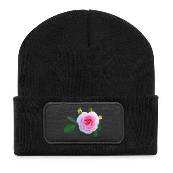 daffodils roses rosen blumen flowers tulips tulpen - Recycelte Patch Beanie - Schwarz - Vorne