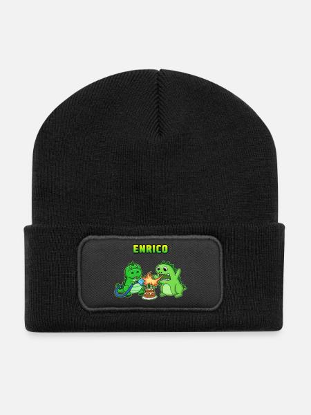 Enrico Geburtstag Geschenk - Recycelte Patch Beanie - Schwarz