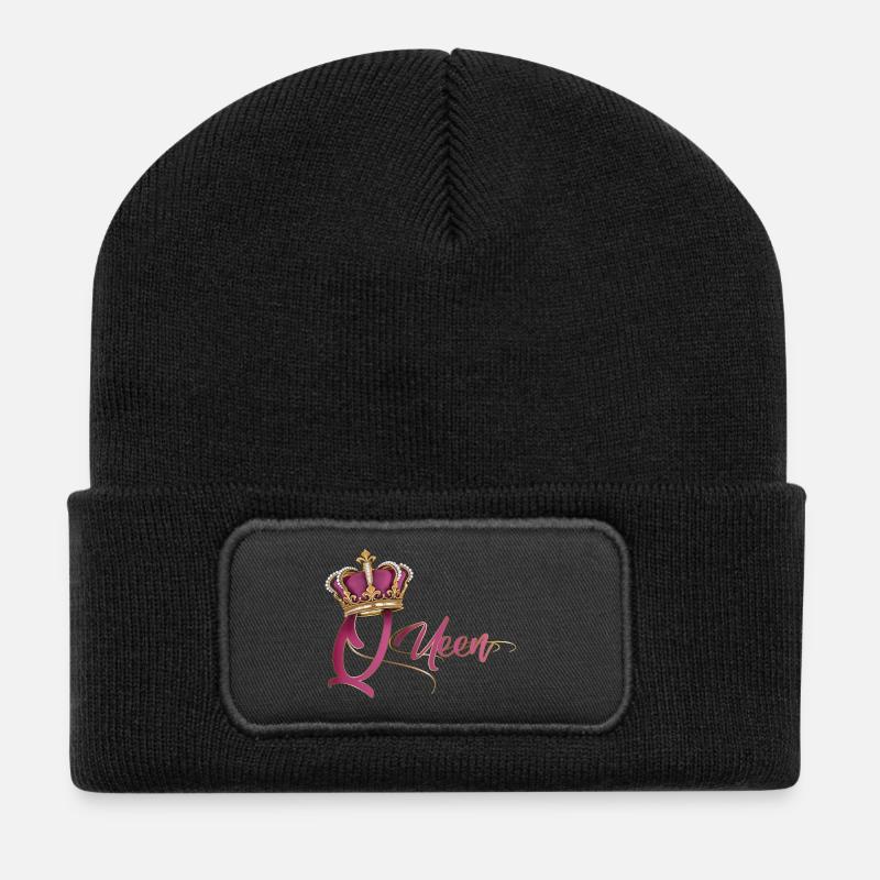 La reine - Beanie recyclé à patch - noir