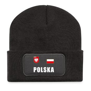 T-shirt de football de la Pologne Fan de fanshirt de Jersey - Beanie recyclé à patch - charbon - Devant