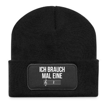 Music and musician shirt - Recycled Patch Beanie - black - Front