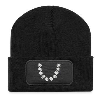 collier tiare couronne sans feuille Tahiti - Beanie recyclé à patch - noir - Devant
