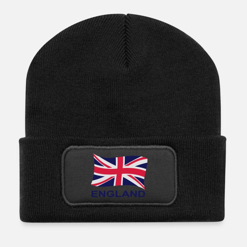 drapeau anglais 2 - Beanie recyclé à patch - noir