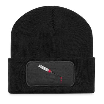 Blood Syringe - Recycled Patch Beanie - black - Front