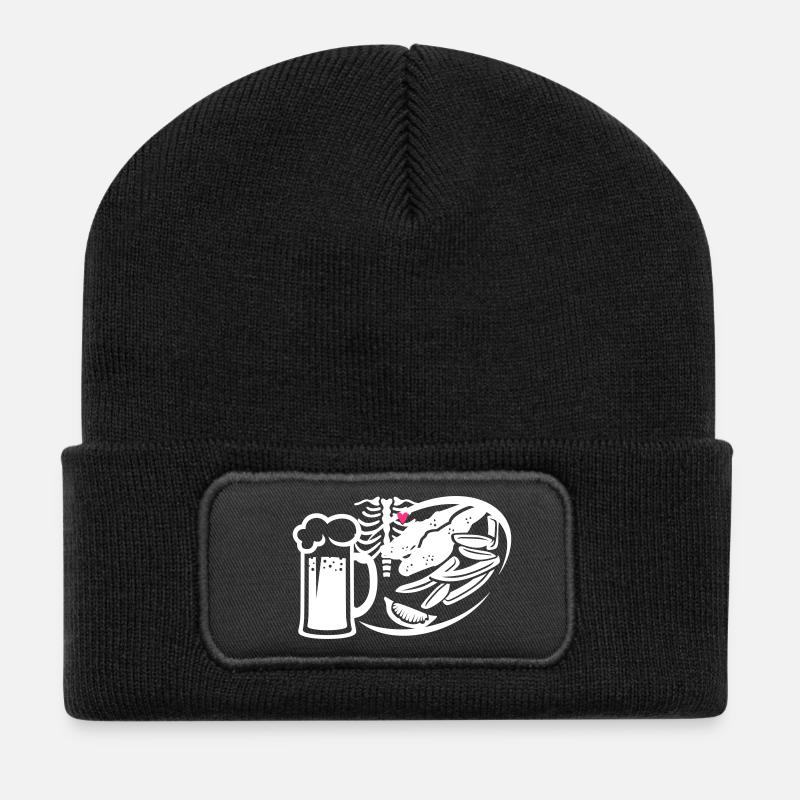 Maternity Skeleton ribcage - Recycelte Patch Beanie - Schwarz