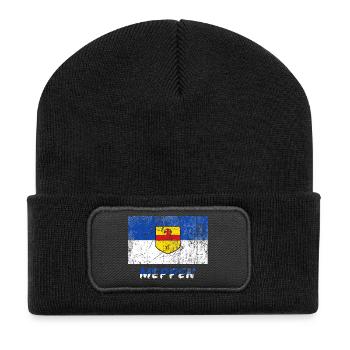 Stadtfahne Meppen drapeau de la ville drapeau de la ville - Beanie recyclé à patch - noir - Devant
