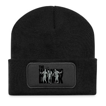 the walking drunk - Recycelte Patch Beanie - Schwarz - Vorne