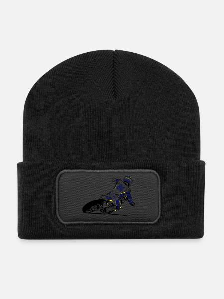 Supermoto - Recycelte Patch Beanie - Schwarz