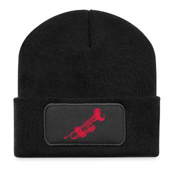 trompette - Beanie recyclé à patch - noir - Devant
