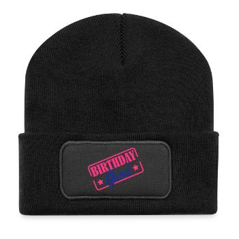 birthday_girl_1 - Beanie recyclé à patch - noir - Devant