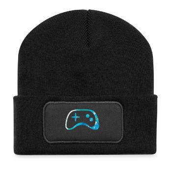 controler gamer game nerd Videospiel Ninten do - Recycelte Patch Beanie - Schwarz - Vorne