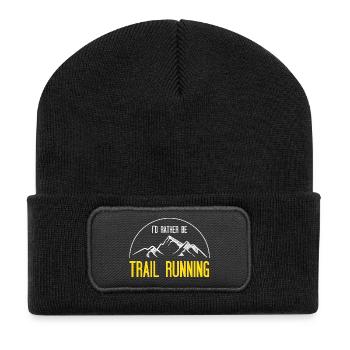 I’d Rather Be Trail Running - Recycled Patch Beanie - black - Front