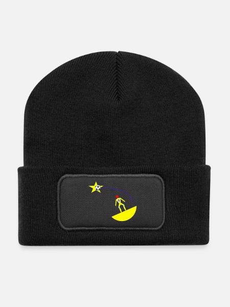 stellar shooting - Recycled Patch Beanie - black