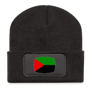 Martinique drapeau rouge vert noir - Beanie recyclé à patch - charbon - Devant