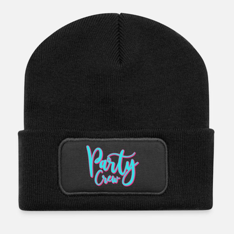 Partycrew / Party Crew - Recycelte Patch Beanie - Schwarz