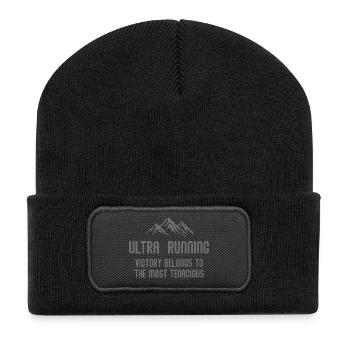 Ultra RunningVictory Belongs to the Most Tenacious - Recycled Patch Beanie - black - Front