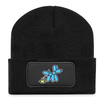 Balloon Artist Funny Balloon Animal Peeing Dog - Recycled Patch Beanie - black - Front