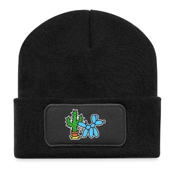 Balloon Artist Funny Balloon Animal Peeing Dog - Recycled Patch Beanie - black - Front