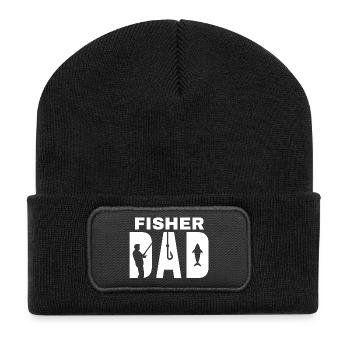 fishing, fisherman, fishing fan - Recycled Patch Beanie - black - Front