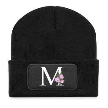 M - Recycelte Patch Beanie - Schwarz - Vorne