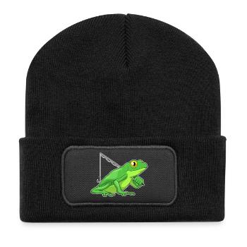 Frog Angler Fishing Rod Fishing Rod - Recycled Patch Beanie - black - Front