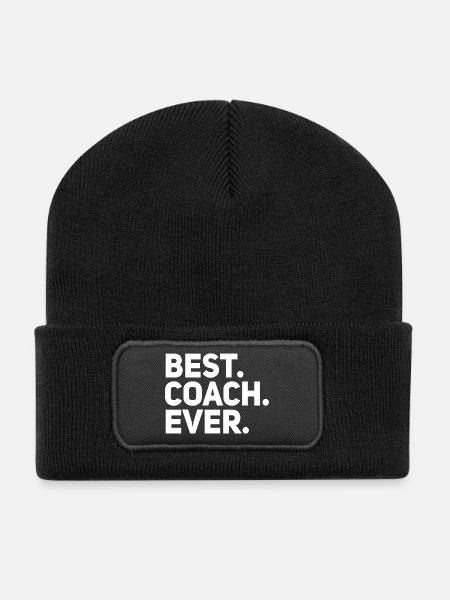 Bester Trainer aller Zeiten - Recycelte Patch Beanie - Schwarz