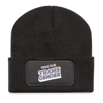 Mois de la fierté - Fiers d’être transgenres - Beanie recyclé à patch - charbon - Devant