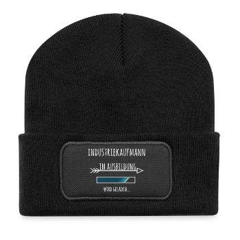Industriekaufmann Ausbildung Beruf Industrie - Recycelte Patch Beanie - Schwarz - Vorne