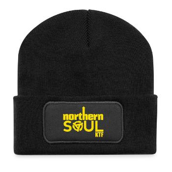 Northern Soul KTF - Retro 1960s Music - Recycled Patch Beanie - black - Front
