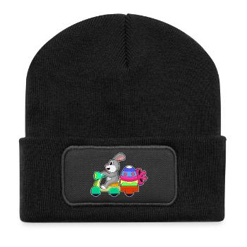 Service de livraison de Pâques Bunny - Beanie recyclé à patch - noir - Devant