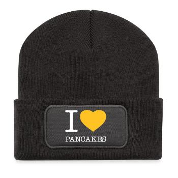 I LOVE PANCAKES - Recycelte Patch Beanie - Dunkelgrau - Vorne