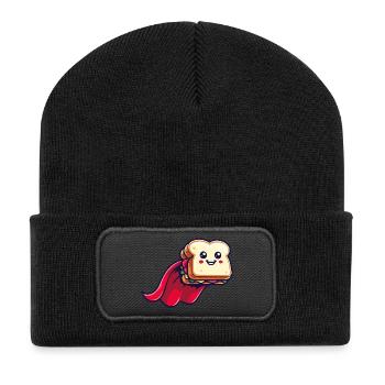 Super Sandwich: Der heldenhafte Hoagie - Recycelte Patch Beanie - Schwarz - Vorne