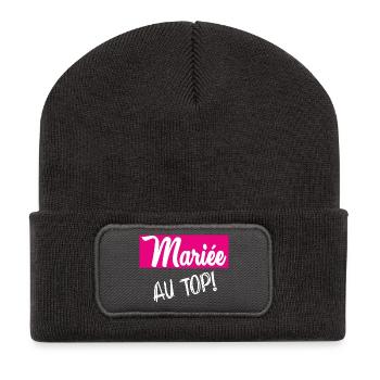 WEDDING - Recycled Patch Beanie - dark grey - Front