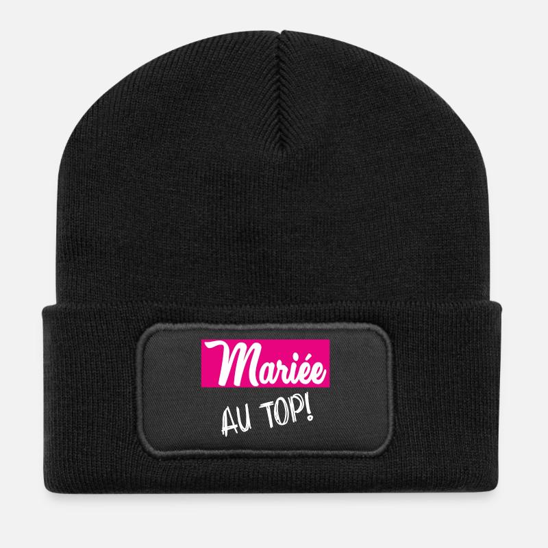 HOCHZEIT - Recycelte Patch Beanie - Schwarz