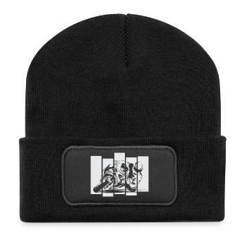 Motorcycle Racing Moto Race Track Symbol Race Bike - Recycled Patch Beanie - black - Front