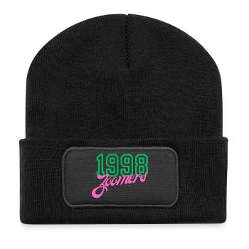 1998 Zoomers Retro Typography Design - Recycled Patch Beanie - black - Front