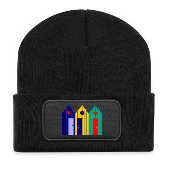 anniversaire. anniversaire décennie. humour. drôle - Beanie recyclé à patch - noir - Devant