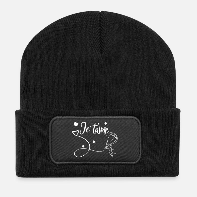I love you - Recycled Patch Beanie - black