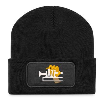 Tshirt Jazz Trompete - Recycelte Patch Beanie - Schwarz - Vorne